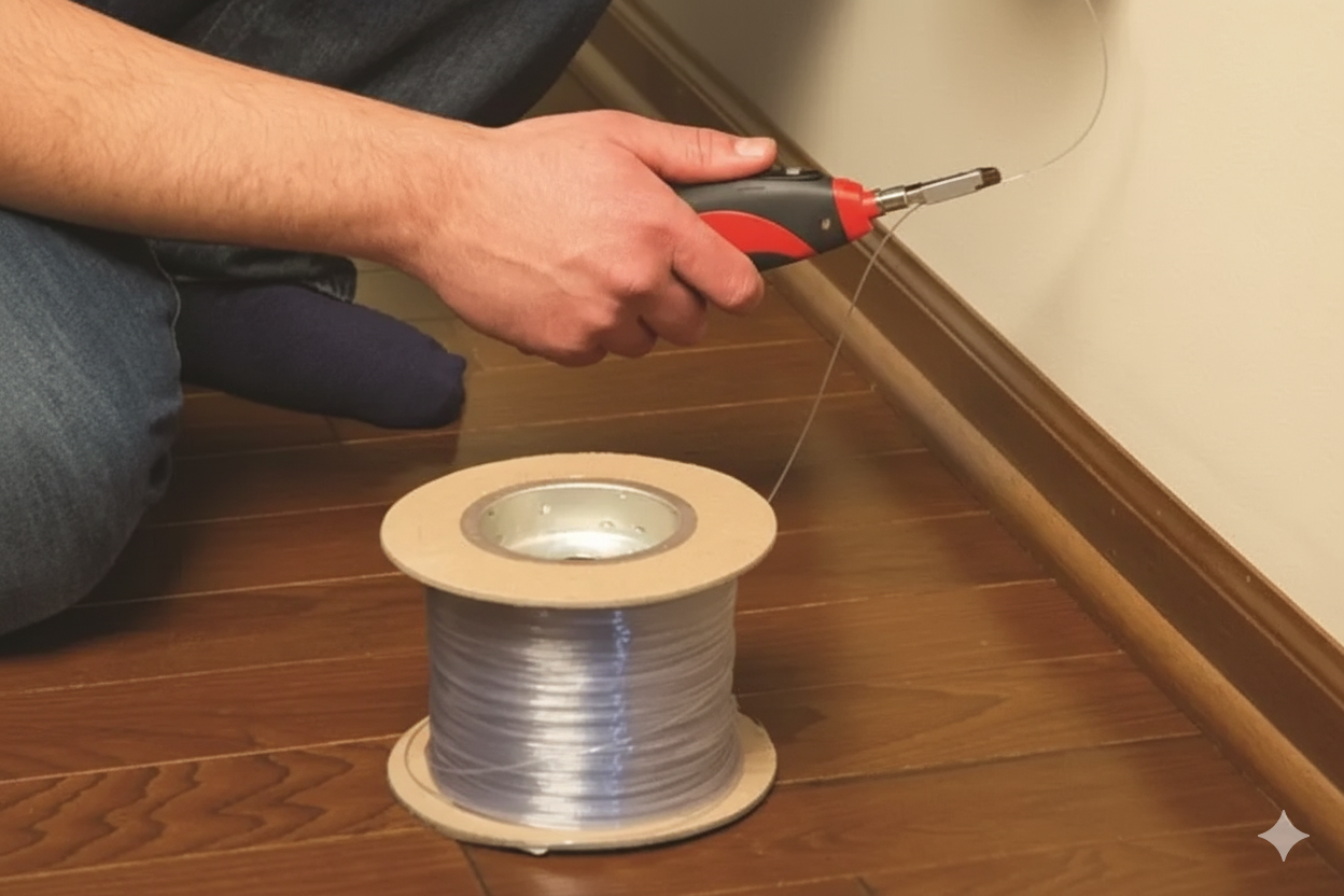 Como instalar o cabo de fibra óptica invisível Ftth?
