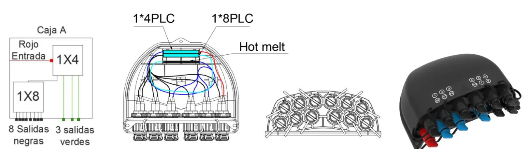 Pre-connectorized Fiber Optic Cable Distribution Box GFS-12BY&-1&-2