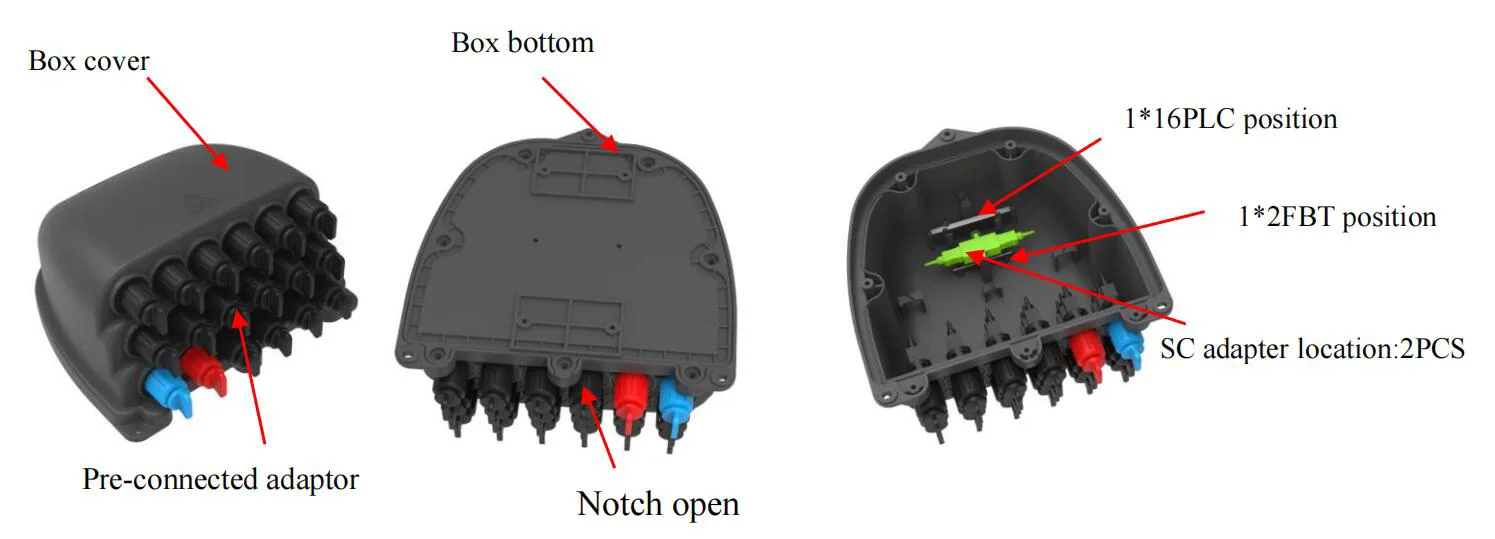 Pre-connectorized Fiber Optic Cable Distribution Box GFS-18BYK