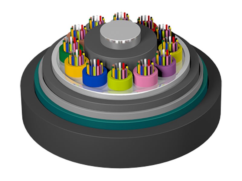 Chama blindada de núcleo reforçado encalhado tubo fraco - cabo de fibra ótica retardador GYTZA53
